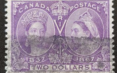 Canada #62 F/VF Used 1897 $2 Jubilee, fresh colour