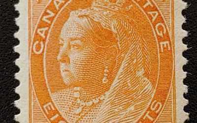 Canada #82 VF Mint 1898 8c QV Numeral selected for centering