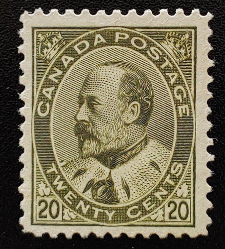 Canada #94 VF Unused 20c Edward VII $1250