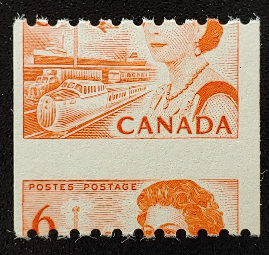 Canada #468A Never Hinged 1967 6c Centennial Coil Misperf ex Penko