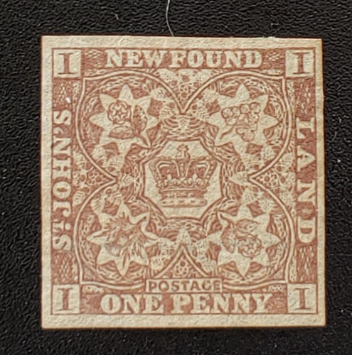 Newfoundland #15Aii VF Unused 1861/62 1d Watermarked $400