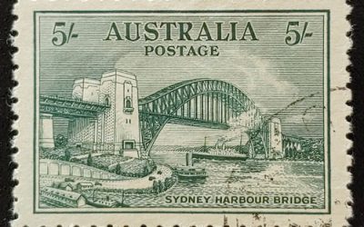 Australia #132 VF Used 1932 5/- Sydney Harbour Bridge