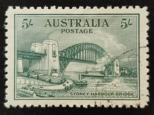 Australia #132 VF Used 1932 5/- Sydney Harbour Bridge