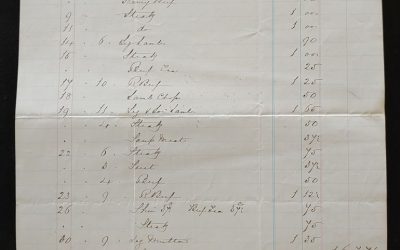Parker’s Market Victoria, B.C. 31 December 1874 Butcher’s invoice, ex Wellburn
