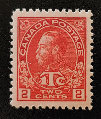 Canada #MR3b XFNH 1916 Rose Red War Tax Admiral $225