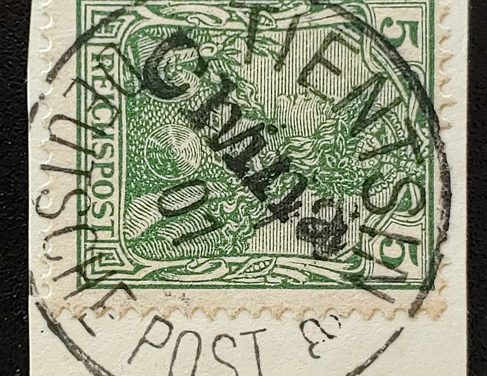 German Offices in China #18 CDS Used on piece, expertised