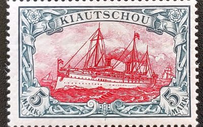 Kiauchau #22 Fine+ Mint 1901 5mk Yacht