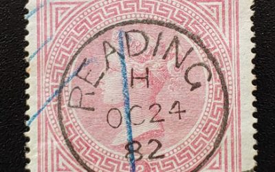 G.B. #57 Fine 1882 Reading CDS Used 5/- Plate 2, corner flt