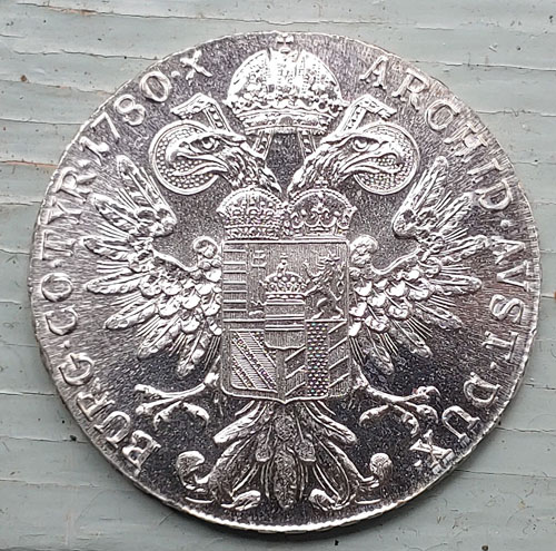 Austria Unc 1780X Maria Theresa restrike Silver Thaler .7468oz ASW