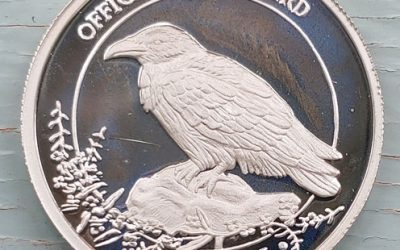 Yukon Proof ounce Pure Silver Raven Round #5/5000