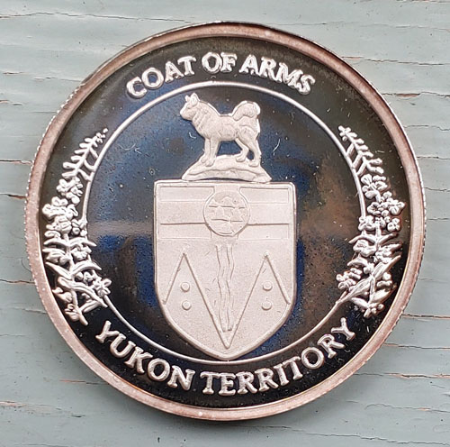 Yukon Proof ounce Pure Silver Raven Round #5/5000
