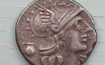 Sextus Pompeius Fostlus 37BC 4gm Silver Denarius