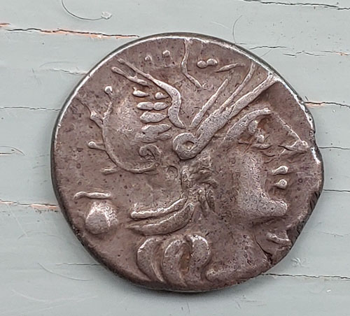 Sextus Pompeius Fostlus 37BC 4gm Silver Denarius