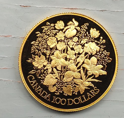 Canada Proof 1977 1/2oz QEII Jubilee Floral $100 Gold
