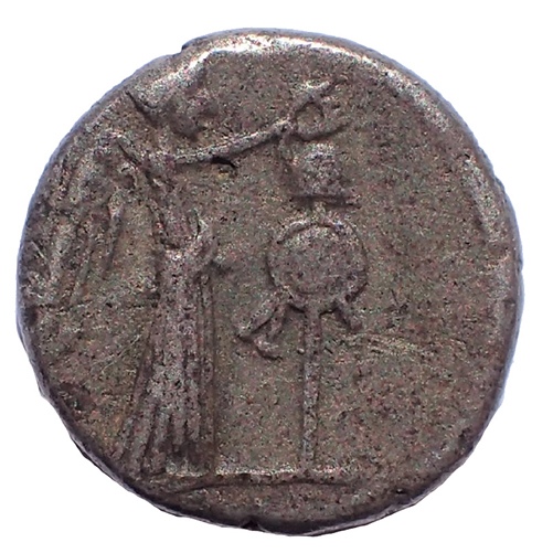 Mark Antony & Lepidus 43-42BC 12.5mm 1.8gm Gaul Silver Quinarius