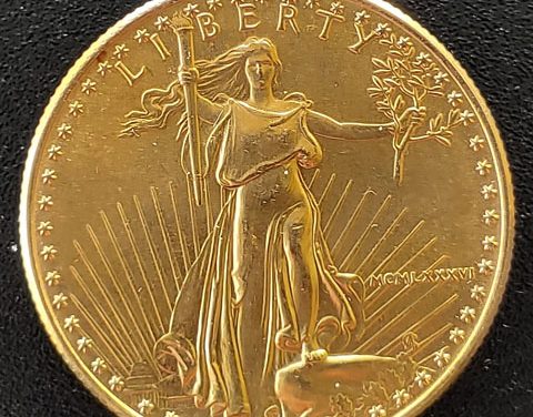 U.S.A. BU 1986 first issue 1/2 ounce pure Gold 25 Dollars
