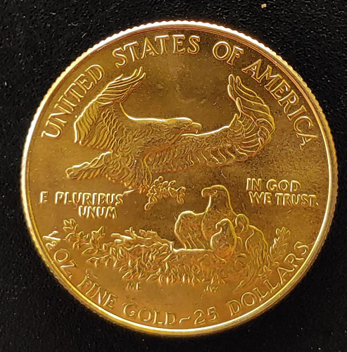 U.S.A. BU 1986 first issue 1/2 ounce pure Gold 25 Dollars