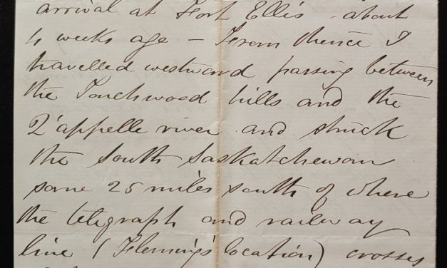 Fort Carleton, Sk. 10 Au 1879 Marcus Smith letter to his wife
