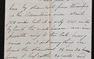 Fort Ellice 16 July 1879 Marcus Smith letter to his wife