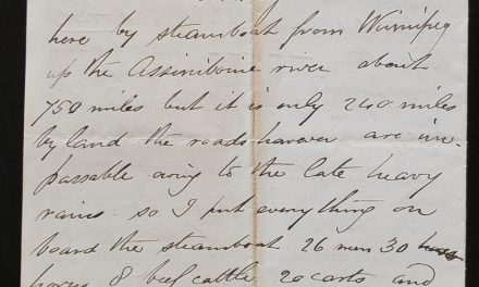 Fort Ellice 16 July 1879 Marcus Smith letter to his wife