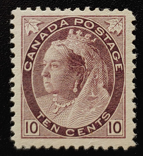 Canada #83 VF Mint HR 1898 10c Brown Violet $750