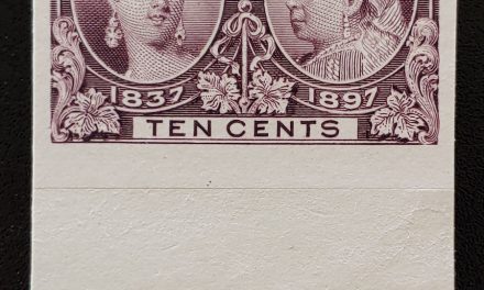 Canada #57P VF 1897 10c Jubilee Plate Proof on card