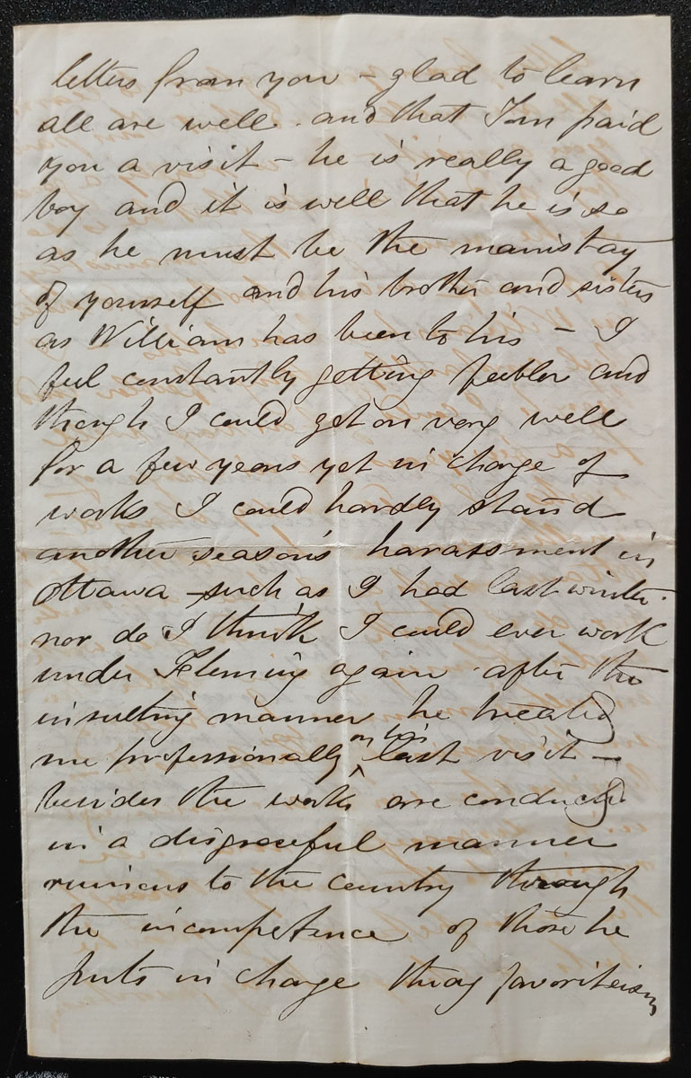 C.P.R. Manitoba District Engineer's Office 7 Se 1878 Marcus Smith letter