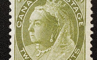 Canada #84 VF Mint 20c Olive Green, disturbed gum