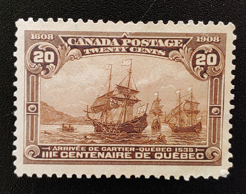 Canada #103 XF Unused 1908 20c Quebec Tercentenary $350