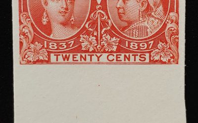 Canada #59P VF 1897 20c bottom margin Plate Proof