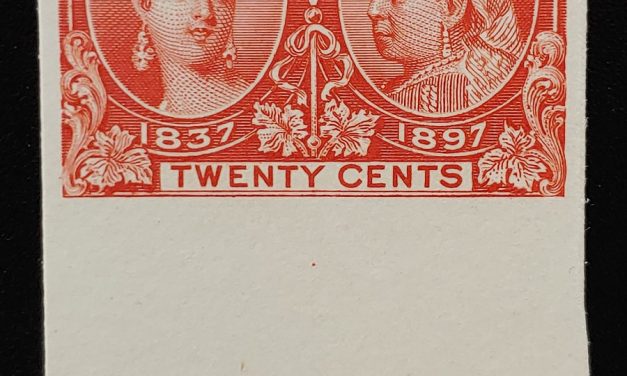Canada #59P VF 1897 20c bottom margin Plate Proof