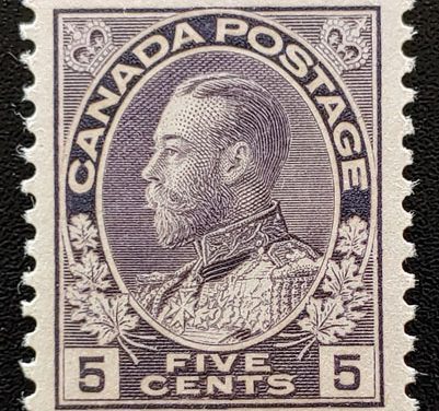 Canada #112 VFNH 1922/1925 5c Admiral Shade
