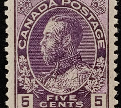 Canada #112a VFNH 1924 5c Thin Paper, Wet Printing