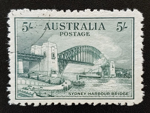 Australia #132 F/VF Used 1932 5/- Sydney Harbour Bridge