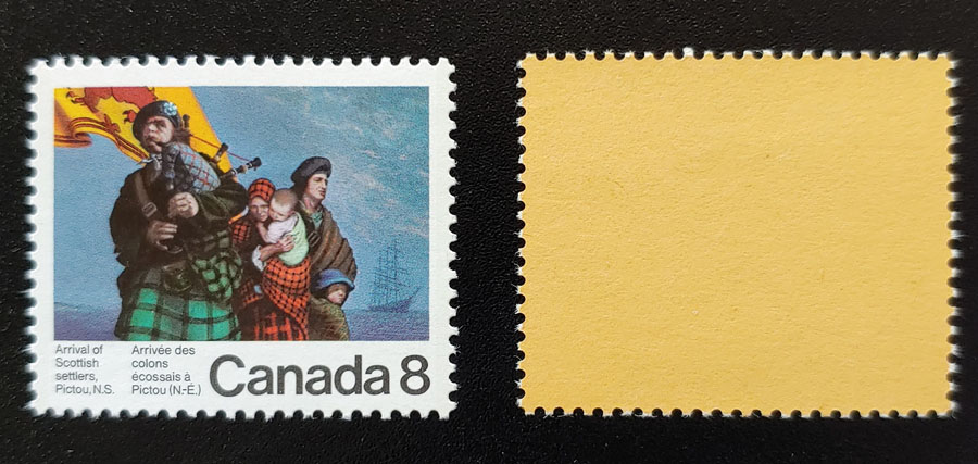 Canada #619i VFNH 1973 8c Yellow Paper Variety ex Penko $275