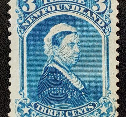 Newfoundland #34 Fine+ Unused 1873 3c Victoria, nibbed pf