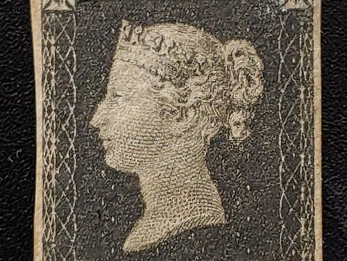 G.B. #1 VF Mint HR 1840 1d Black position M-E, edge chips