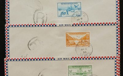 Newfoundland #C13-C17 9 Jun 1933 Registered Roessler FDC Set