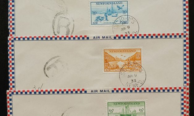 Newfoundland #C13-C17 9 Jun 1933 Registered Roessler FDC Set