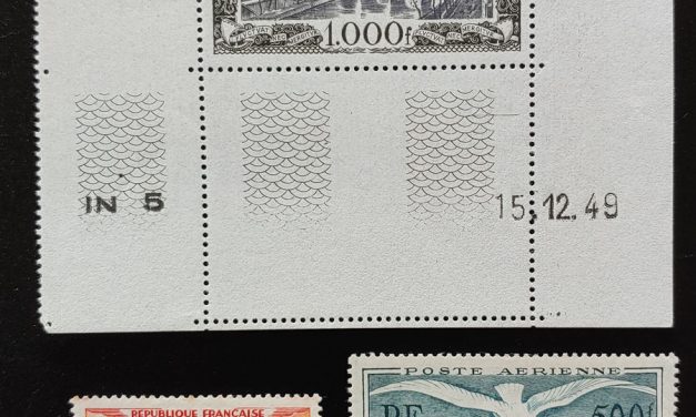 France #C22, C27, C31 F/VF Mint 1947/1954 Airmail trio