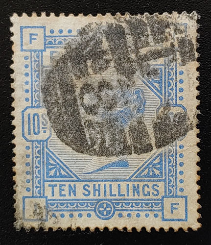 G.B. #109 F/VF Used 10/- Queen Victoria US$685
