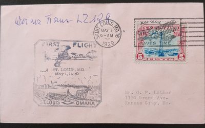 Hindenburg Crash survivor Werner Franz signed 1 May 1929 FFC