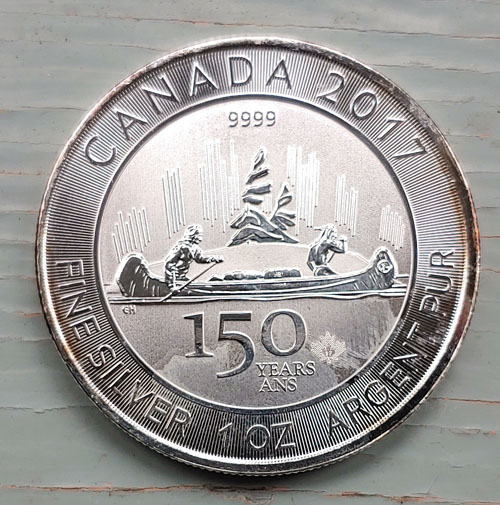 Canada 150 BU 2017 pure Ounce Silver Special Edition $5 Maple Leaf