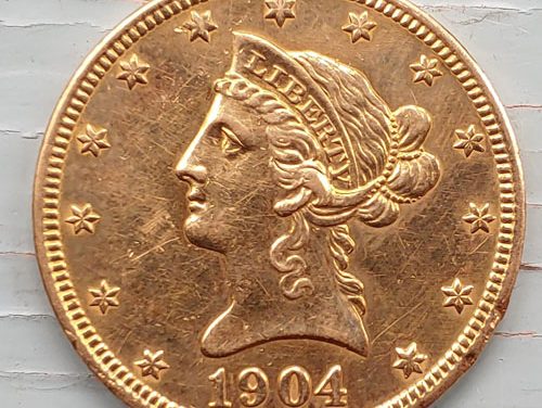 U.S.A./Colonial Canada XF 1904 Gold $10 Eagle, lightly cleaned