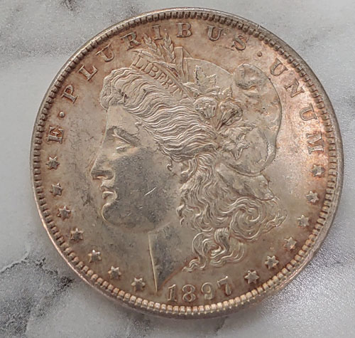 U.S.A. BU 1897 Morgan Silver Dollar US$50+