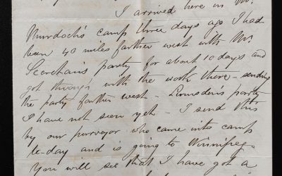 Camp 110 Miles West of Winnipeg 4 July 1880 Smith letter to his wife