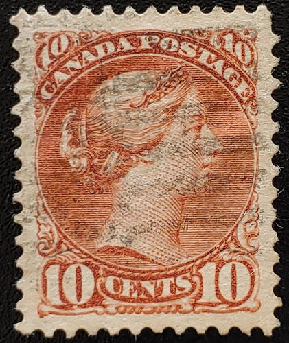 Canada #45 XF Used 1897 10c Small Queen $80