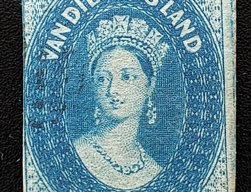 Tasmania #9 Fine Used 1857 4d unwatermarked