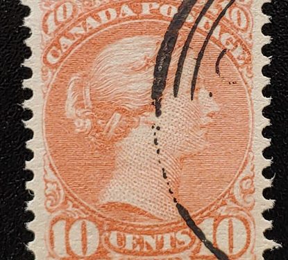 Canada #45a VF Used 1897 10c Small Queen Shade