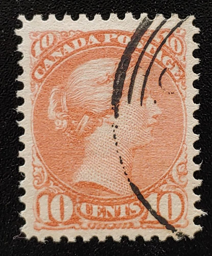 Canada #45a VF Used 1897 10c Small Queen Shade $80